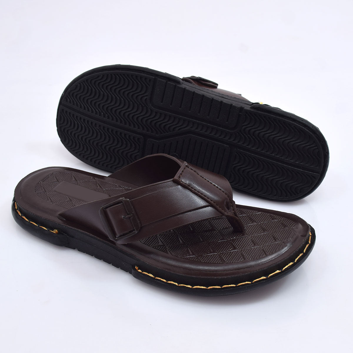 Crown Textured Brown Slides – V12