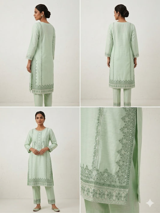 Embroidered Cotton 2 PC - Stitched