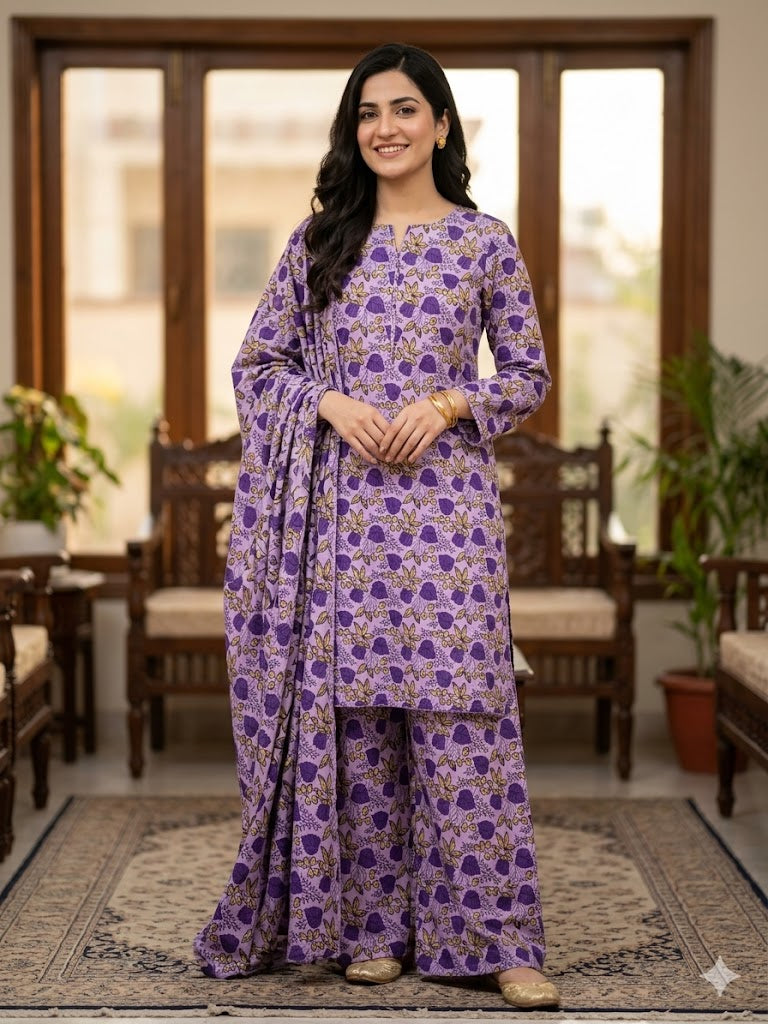 All Over Digital Printed Summer Cotton-2PC