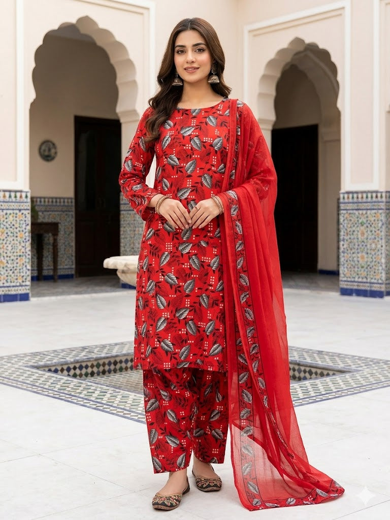 All Over Digital Printed Summer Cotton-2PC