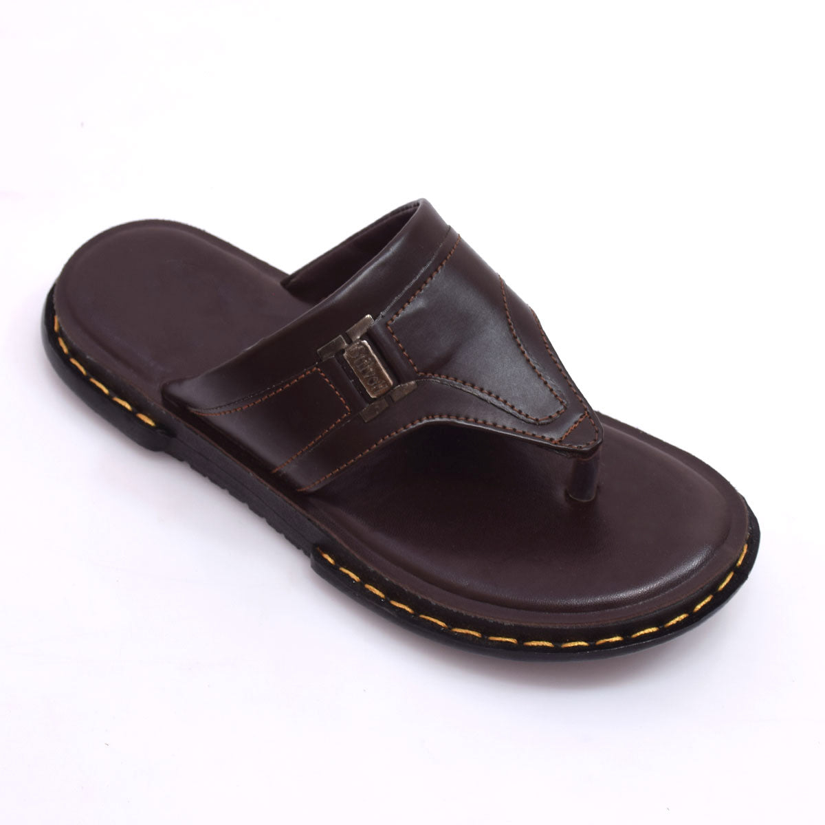 Crown Textured Brown Slides – V8