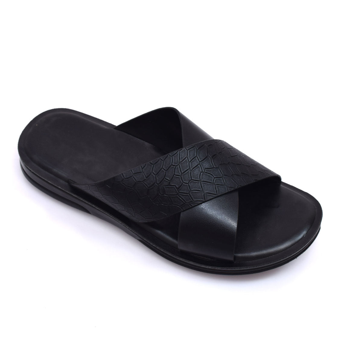 Crown Cross Black Slides