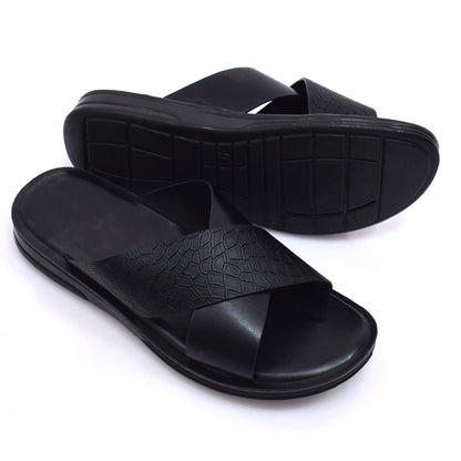 Crown Cross Black Slides