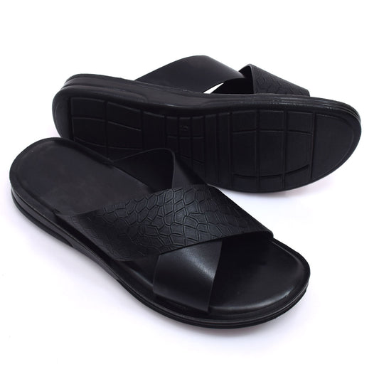 Crown Cross Black Slides