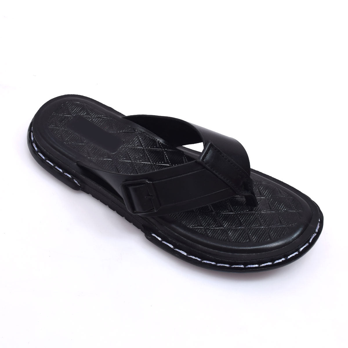 Crown Textured Black Slides – V12