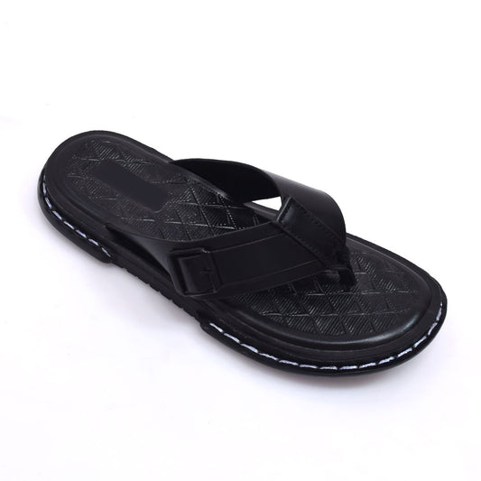 Crown Textured Black Slides – V12