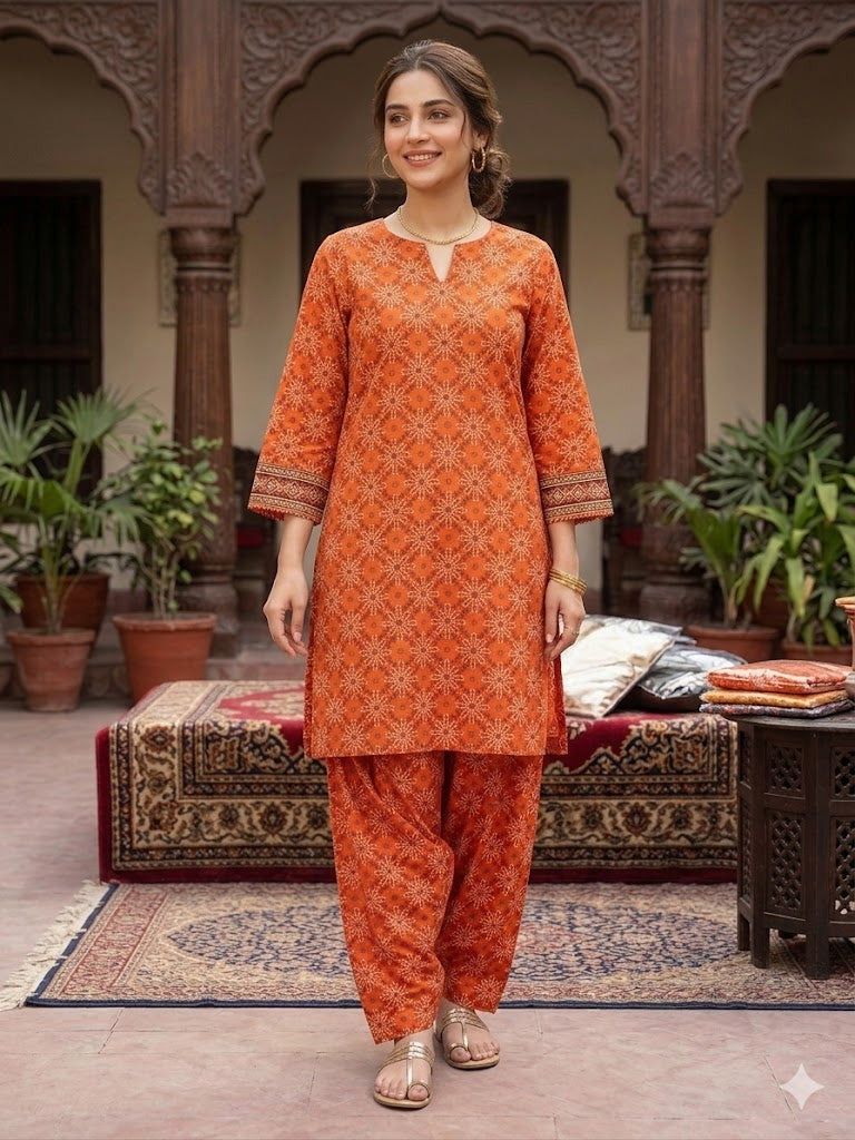 All Over Digital Printed Summer Cotton-2PC