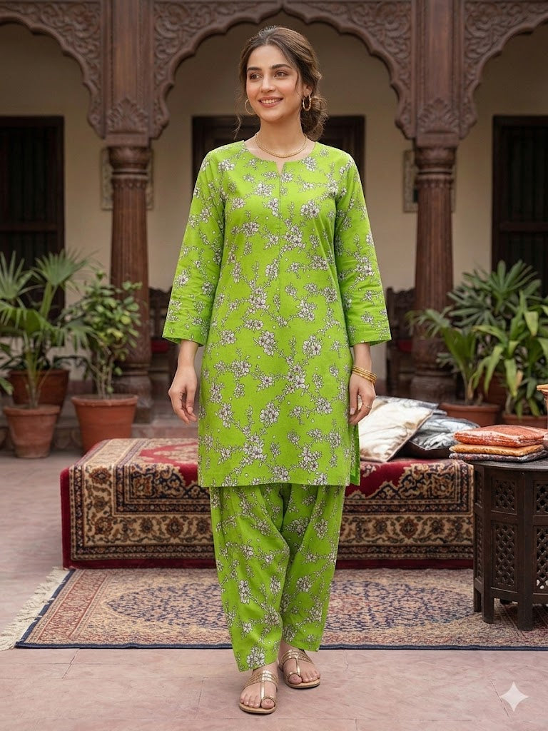 All Over Digital Printed Summer Cotton-2PC