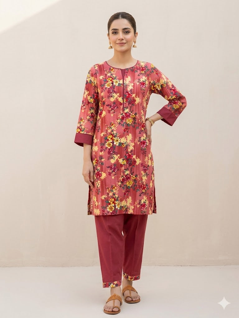All Over Digital Printed Summer Cotton-2PC