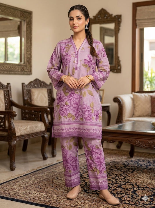 Lawn 2 PC - Cord Set Stitched