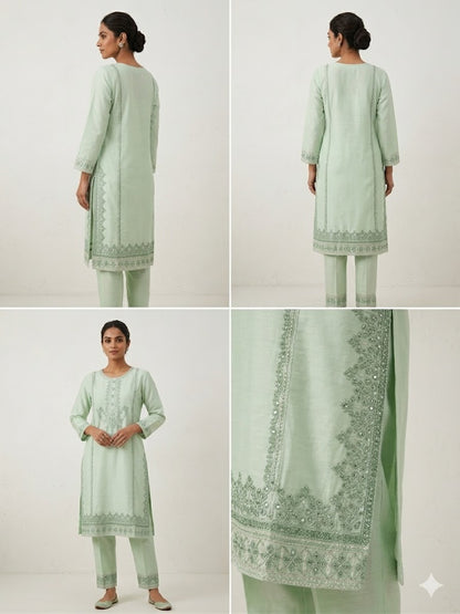 Embroidered Cotton 2 PC - Stitched