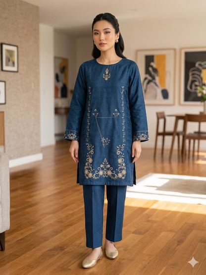 Embroidered Cotton 2 PC - Stitched