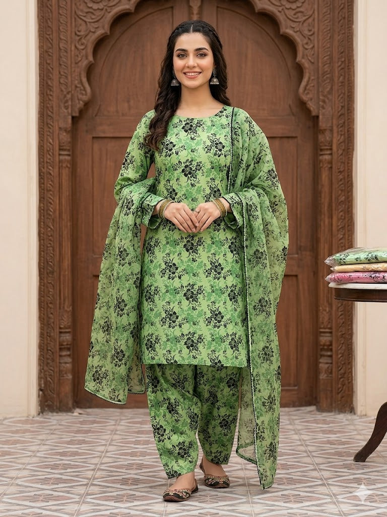 All Over Digital Printed Summer Cotton-2PC