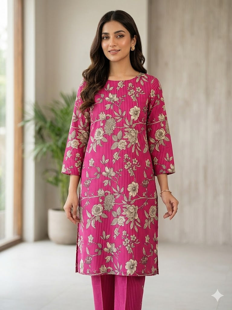 All Over Digital Printed Summer Cotton-2PC