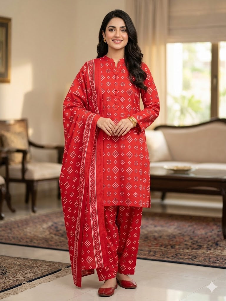 All Over Digital Printed Summer Cotton-2PC
