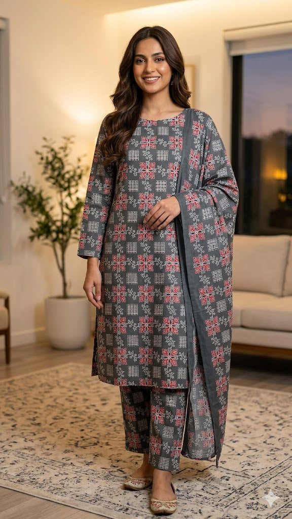 All Over Digital Printed Summer Cotton-2PC