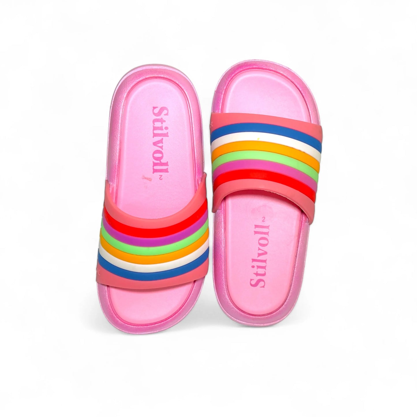 Imported Multi Lines Baby Pink Slides